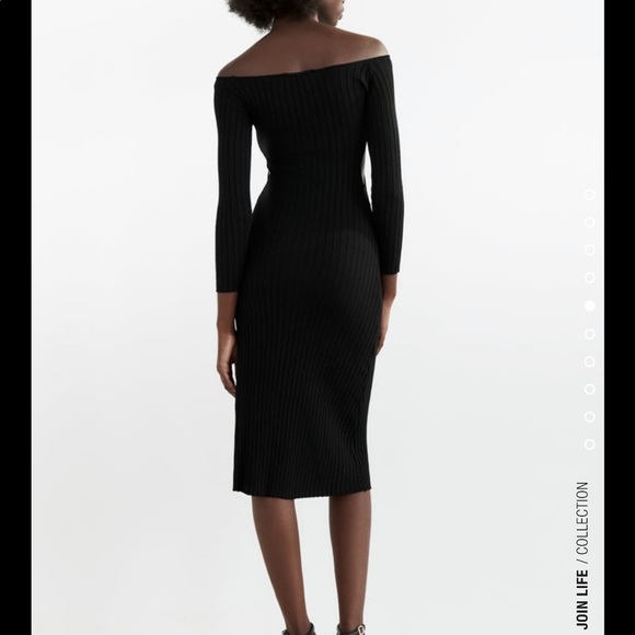 🆕 Zara Cut Out Rib Dress SIZE Medium - Picture 5 of 11